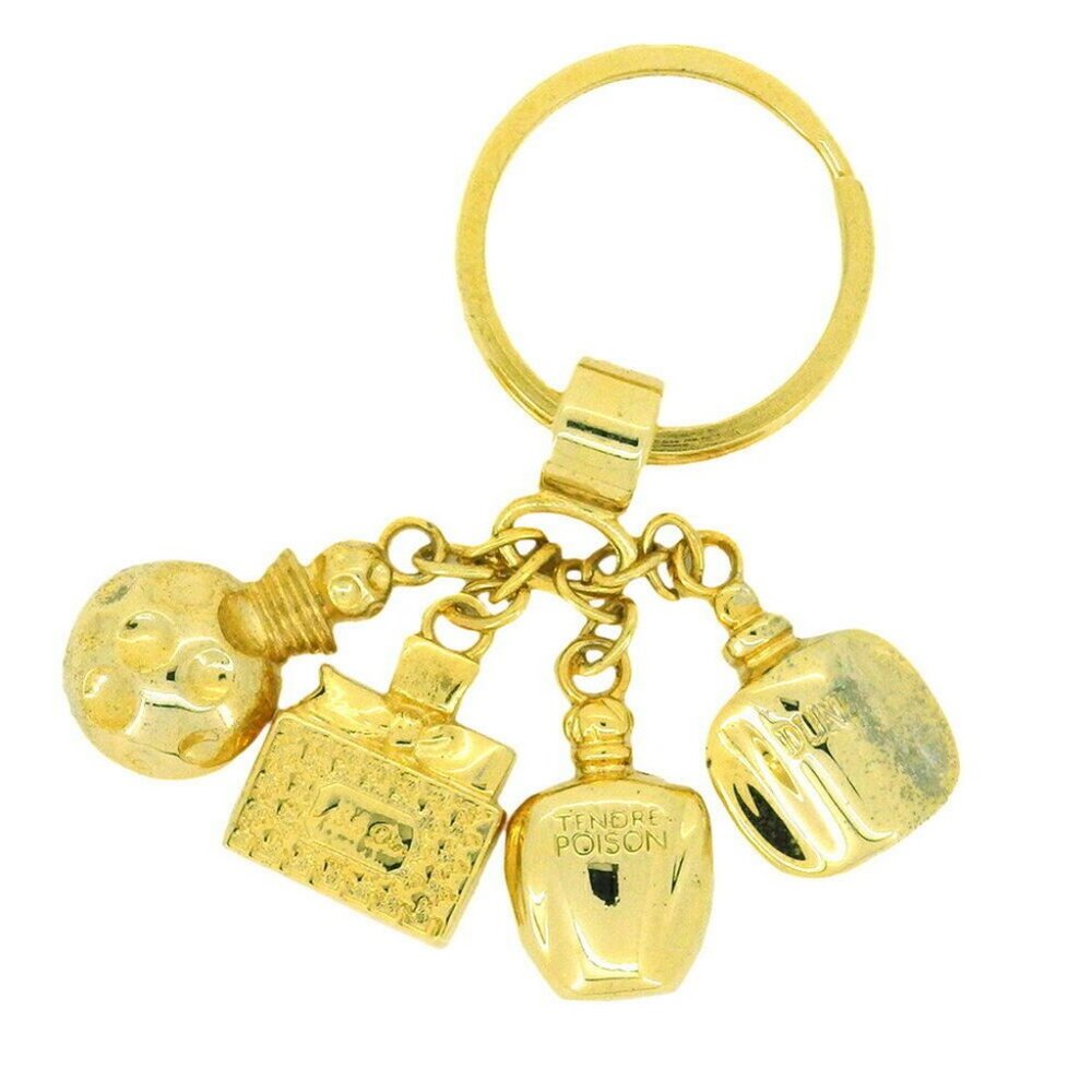 Authentic Dior Key Ring Puffy Motif Gold Plated - Picture 1 of 7